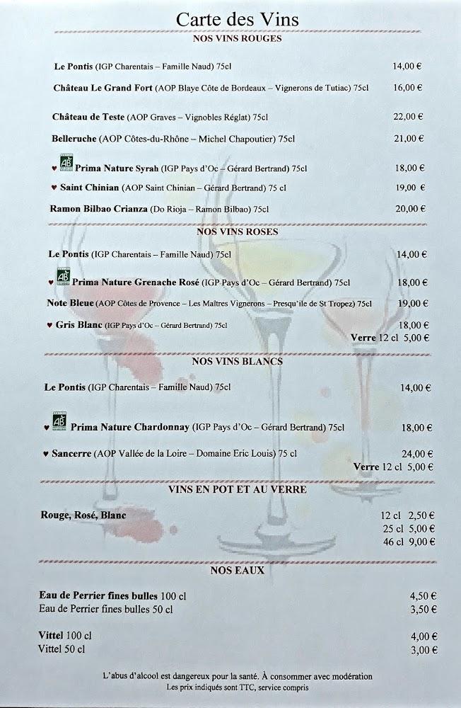 Le P'tit Bar St-Georges-de-Didonne - Menu Image 2